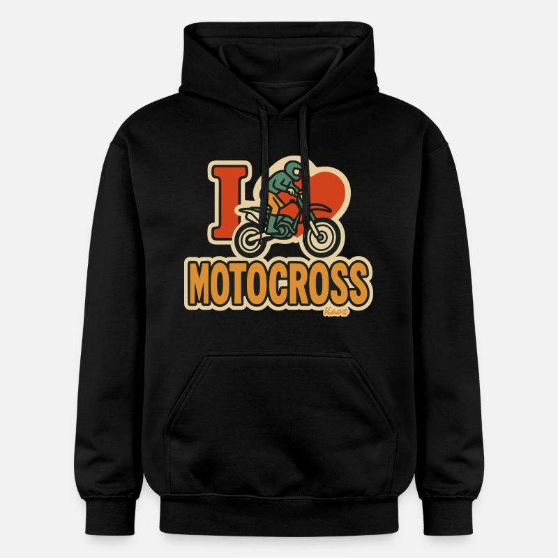 J’adore le motocross - Sweat à capuche Softstyle® Gildan Unisexe - noir