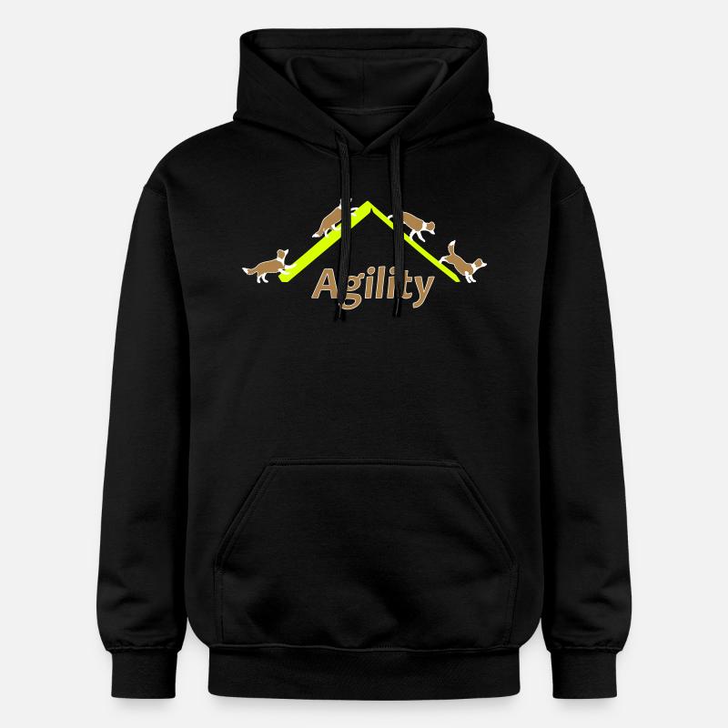 Agility 4x Border Collie - Sweat à capuche Softstyle® Gildan Unisexe - noir