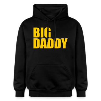 BIG DADDY - Sweat à capuche Softstyle® Gildan Unisexe - noir - Devant - Marisol (170cm) & Nik (191cm)