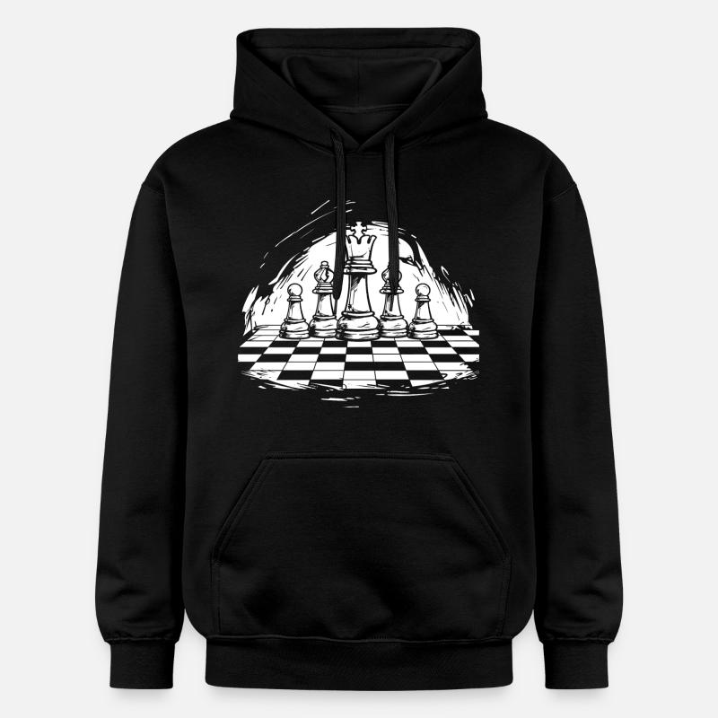 Dessin d’échecs - Sweat à capuche Softstyle® Gildan Unisexe - noir