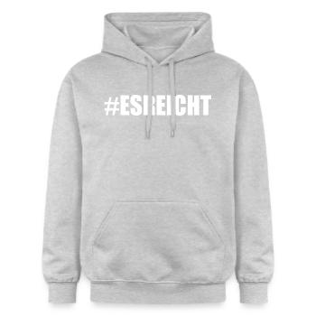 ES REICHT - Gildan Unisex Softstyle® Midweight Hoodie - Hellgrau meliert - Vorne - Liana (172cm) & Jaron (178cm)
