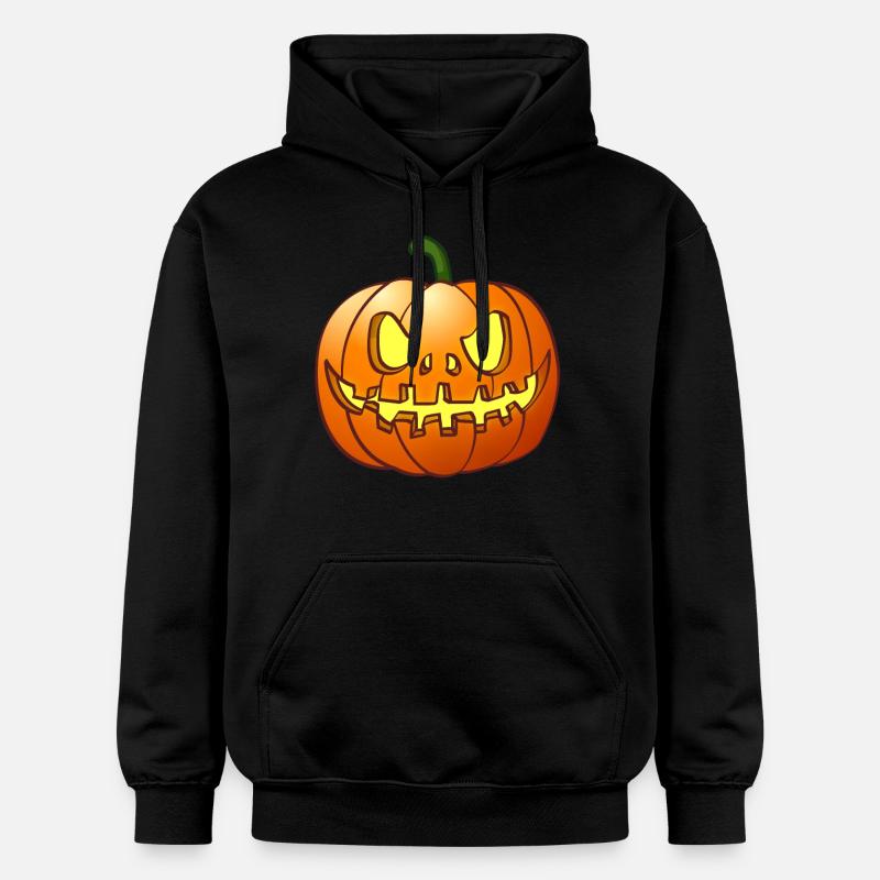 L’effrayante lanterne de citrouille d’Halloween - Sweat à capuche Softstyle® Gildan Unisexe - noir