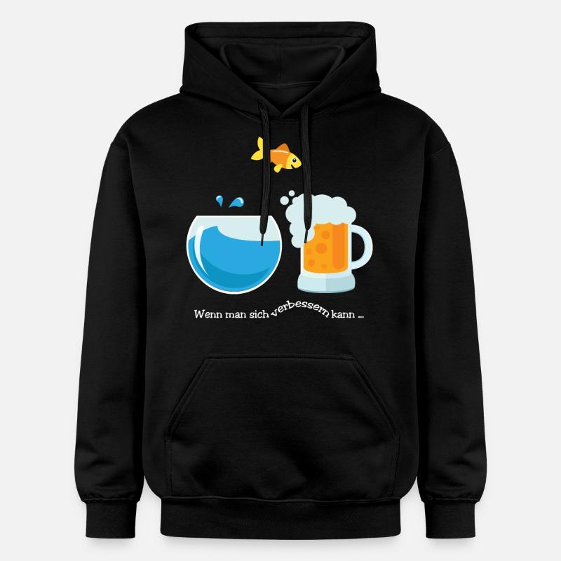 Poisson rouge (Édition Il-Meilleur) - Sweat à capuche Softstyle® Gildan Unisexe - noir
