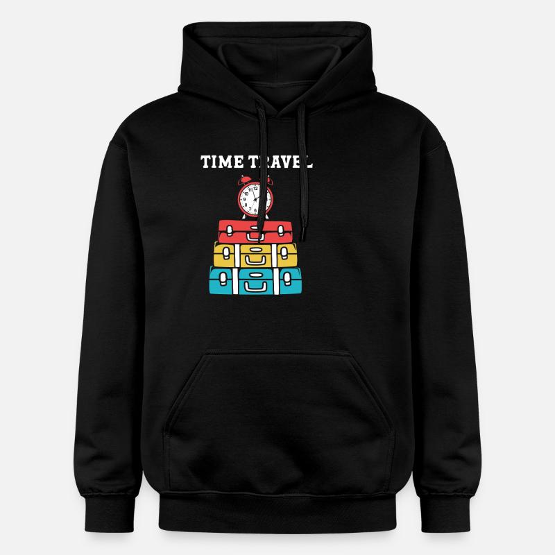 Voyage dans le temps - Sweat à capuche Softstyle® Gildan Unisexe - noir