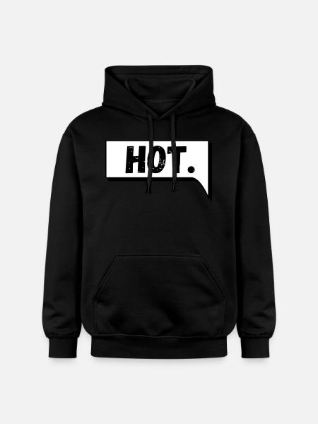 Comic Speech Bubble Hot - Gildan Unisex Softstyle® Midweight Hoodie - black