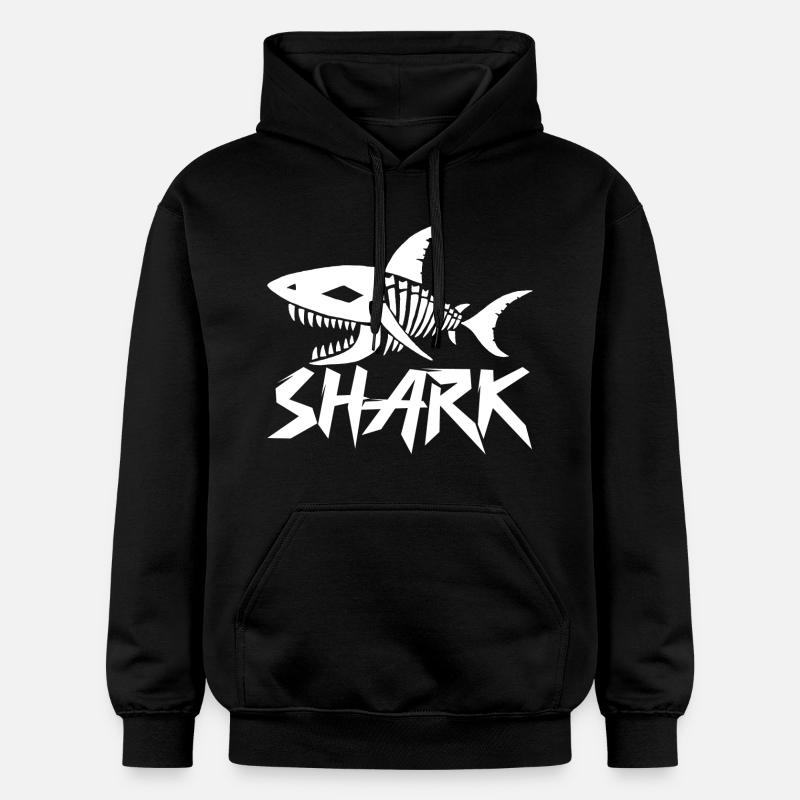 Squelette de requin - Sweat à capuche Softstyle® Gildan Unisexe - noir