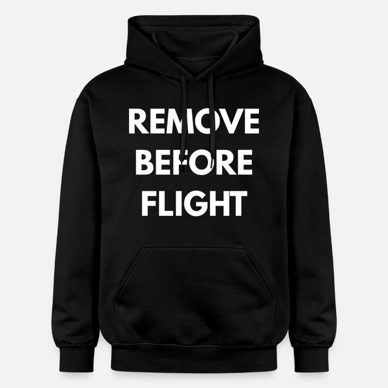 REMOVE BEFORE FLIGHT  - Sweat à capuche Softstyle® Gildan Unisexe - noir