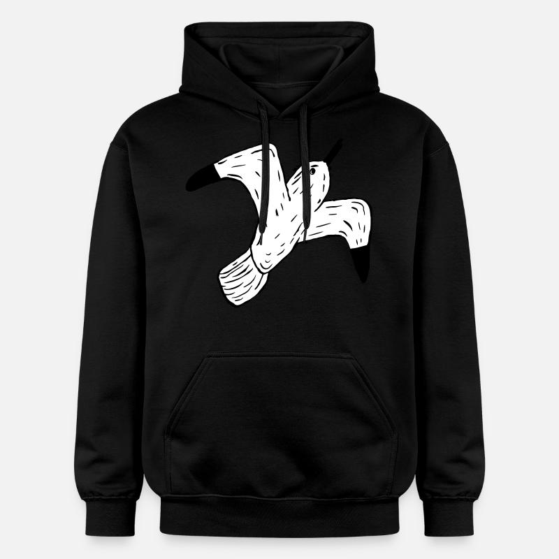 mouette - Sweat à capuche Softstyle® Gildan Unisexe - noir