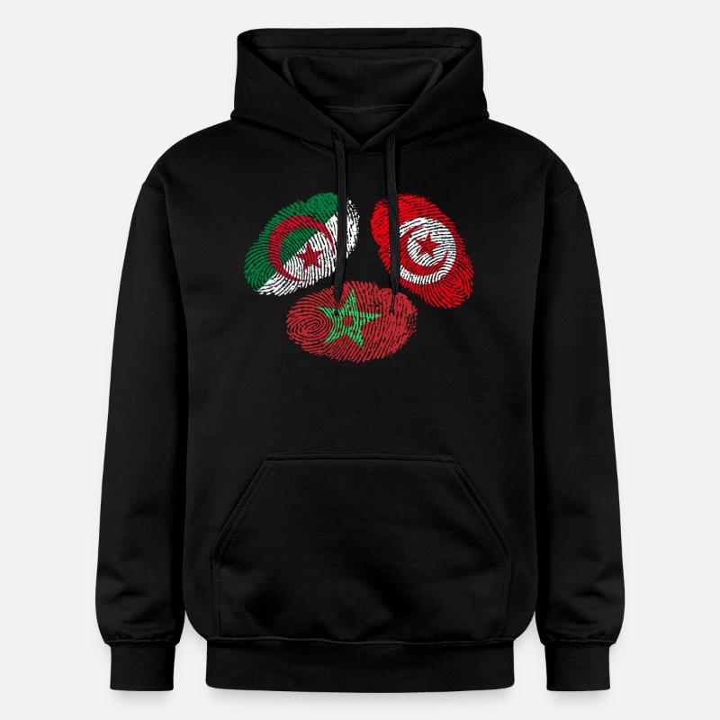 MAGHREB UNITED المغرب LOGO - Sweat à capuche Softstyle® Gildan Unisexe - noir