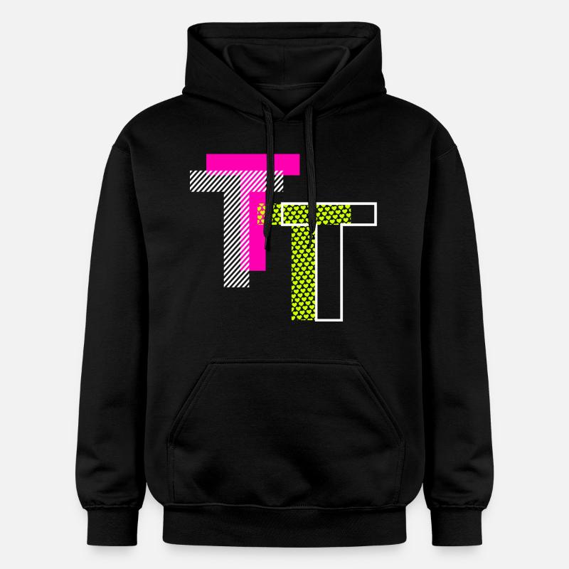 Lettre T - Sweat à capuche Softstyle® Gildan Unisexe - noir