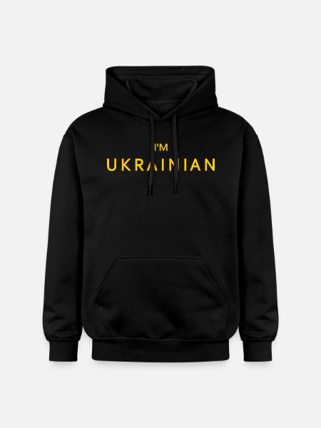 Im ukrainian - Gildan Unisex Softstyle® Midweight Hoodie - black
