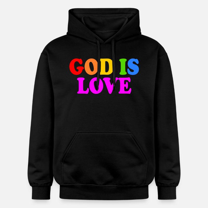 God is love - Sweat à capuche Softstyle® Gildan Unisexe - noir