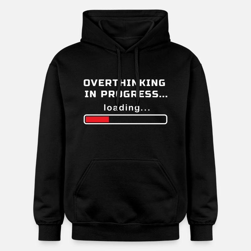 TROP RÉFLÉCHIR EN COURS CHARGEMENT... - Sweat à capuche Softstyle® Gildan Unisexe - noir