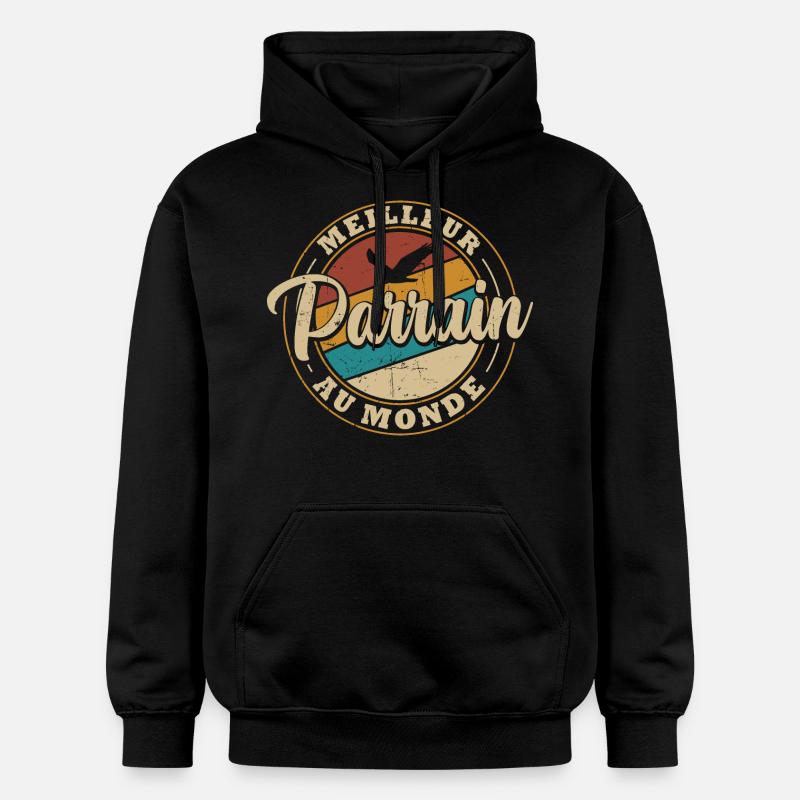 Meilleur parrain au monde - Sweat à capuche Softstyle® Gildan Unisexe - noir