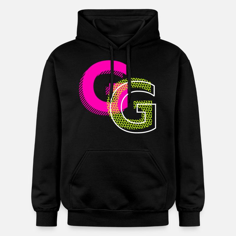 Lettre initiale G - Sweat à capuche Softstyle® Gildan Unisexe - noir