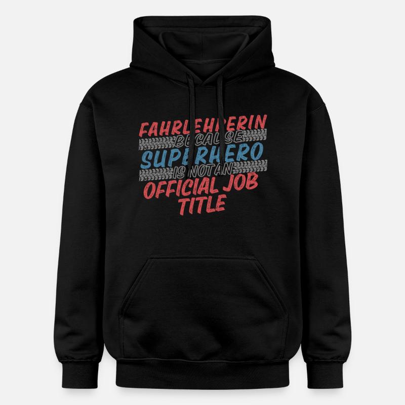Instructeur de conduite Superhero Auto-école - Sweat à capuche Softstyle® Gildan Unisexe - noir