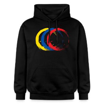 Ecuador - Gildan Unisex Softstyle® Midweight Hoodie - black - Front - Marisol (170cm) & Nik (191cm)