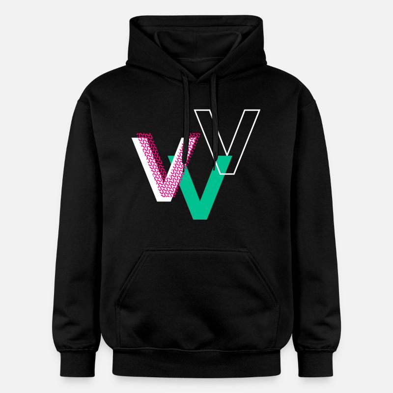 Lettre V - Sweat à capuche Softstyle® Gildan Unisexe - noir