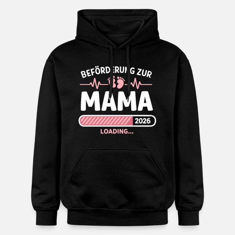 Mama 2026 Loading Beförderung Geschenk - Gildan Unisex Softstyle® Midweight Hoodie - Schwarz