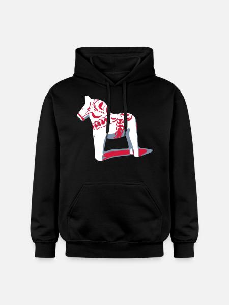Dalahorse - Gildan Unisex Softstyle® Midweight Hoodie - black