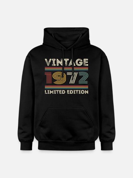 1972 Birthday 1972 Retro 1972 Gift 1972 - Gildan Unisex Softstyle® Midweight Hoodie - black