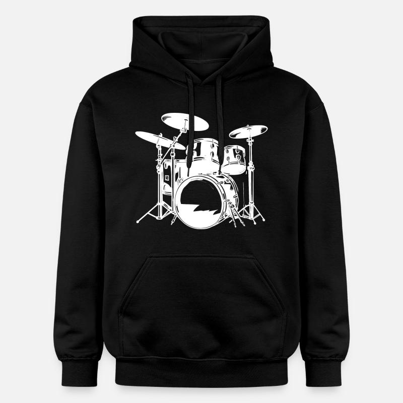 Dessin de batterie - Sweat à capuche Softstyle® Gildan Unisexe - noir