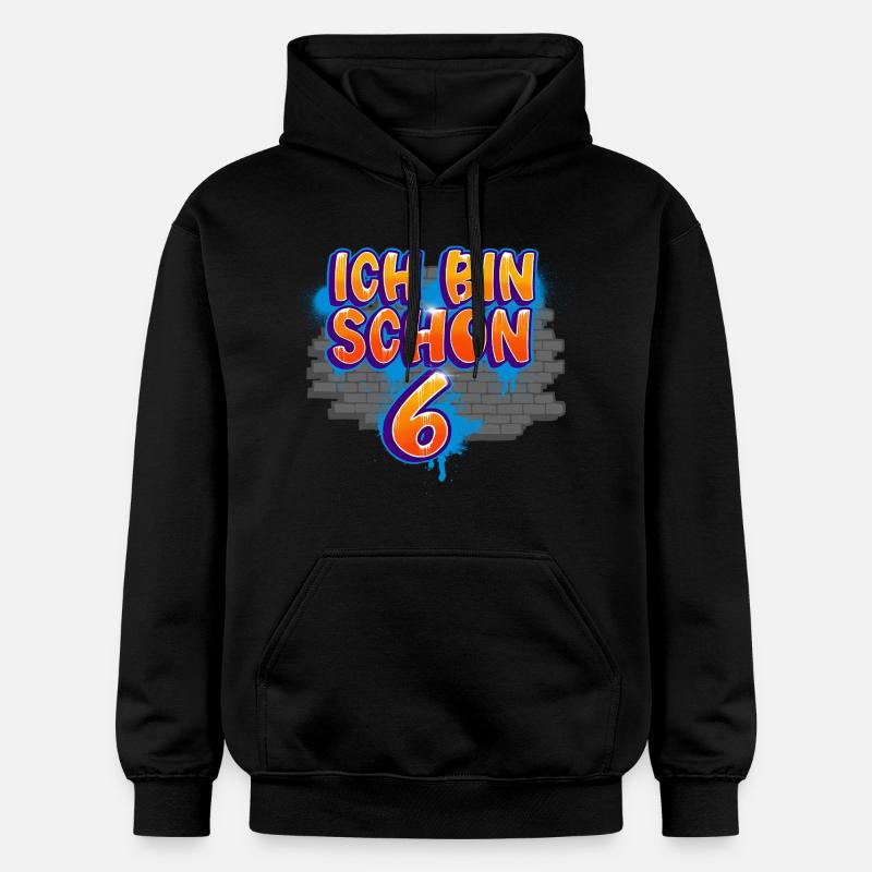 Graffiti du 6e anniversaire - Sweat à capuche Softstyle® Gildan Unisexe - noir