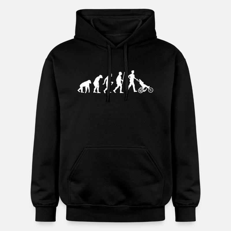 Daddy Papa Evolution - Gildan Unisex Softstyle® Midweight Hoodie - Schwarz