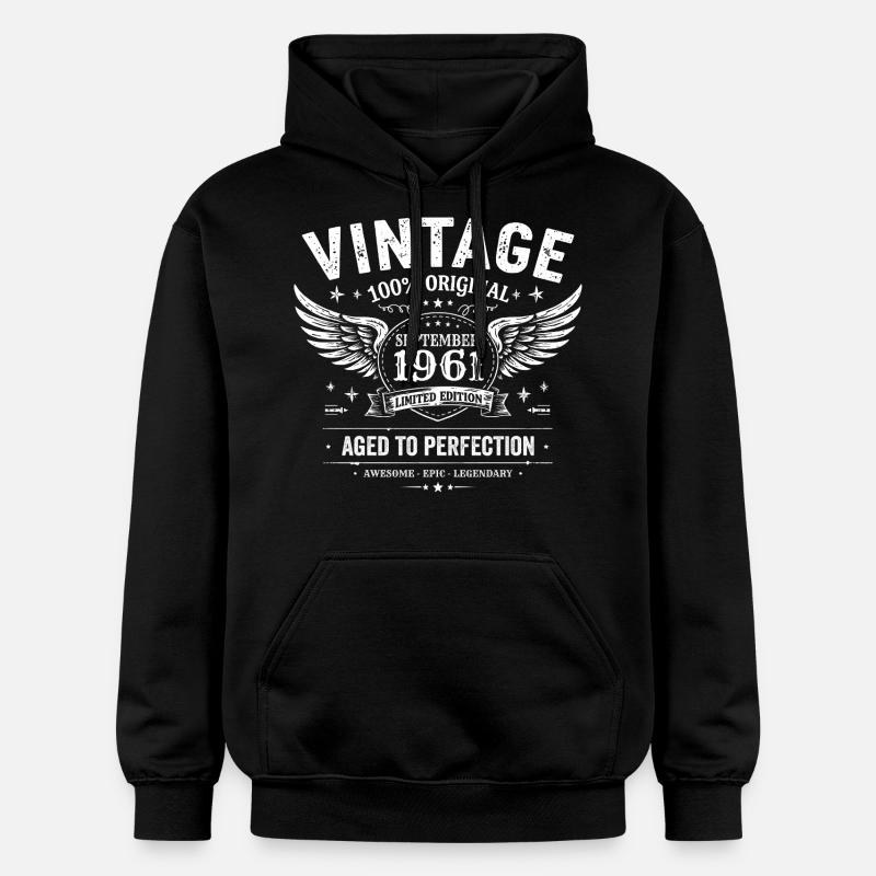 Né en Septembre 1961 - Sweat à capuche Softstyle® Gildan Unisexe - noir