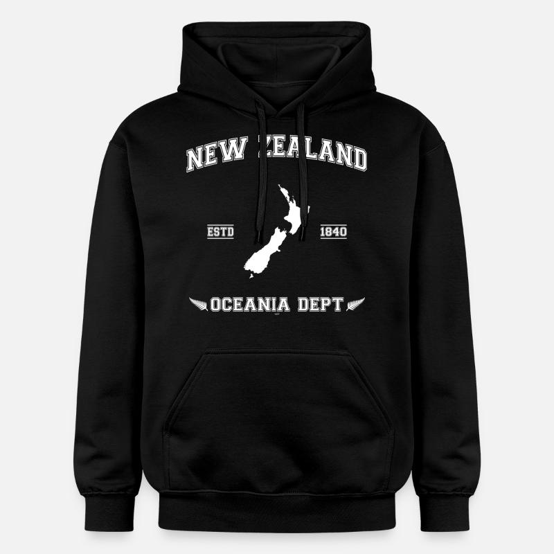 New Zealand map - Sweat à capuche Softstyle® Gildan Unisexe - noir