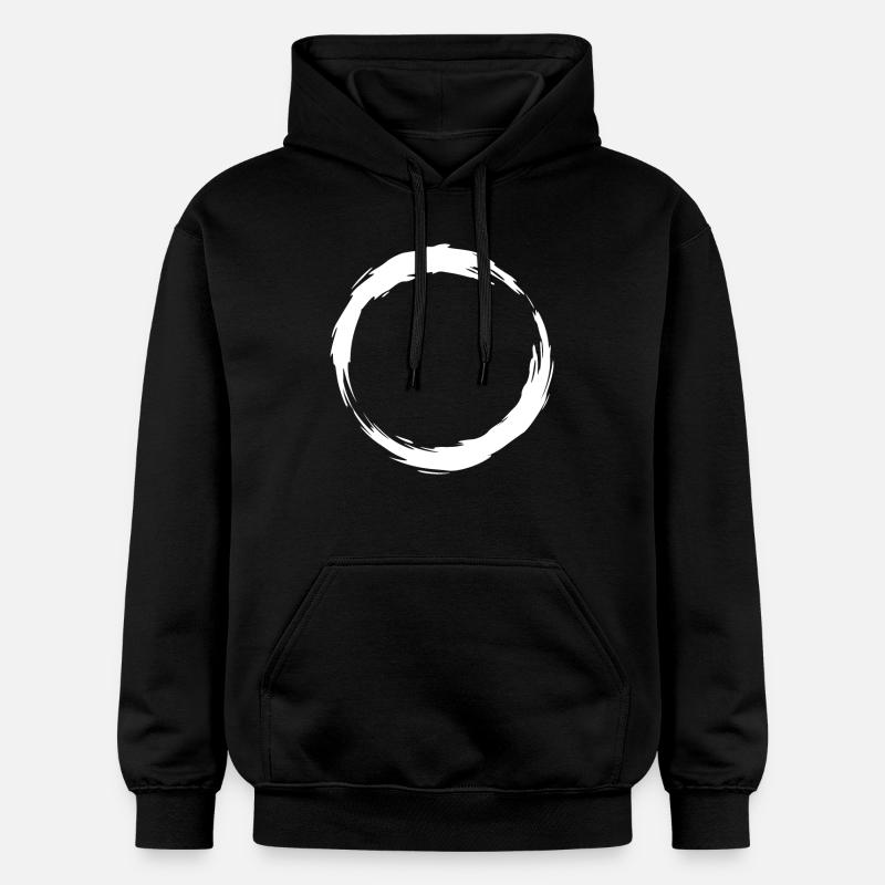 Icône de brosse de cercle - Sweat à capuche Softstyle® Gildan Unisexe - noir
