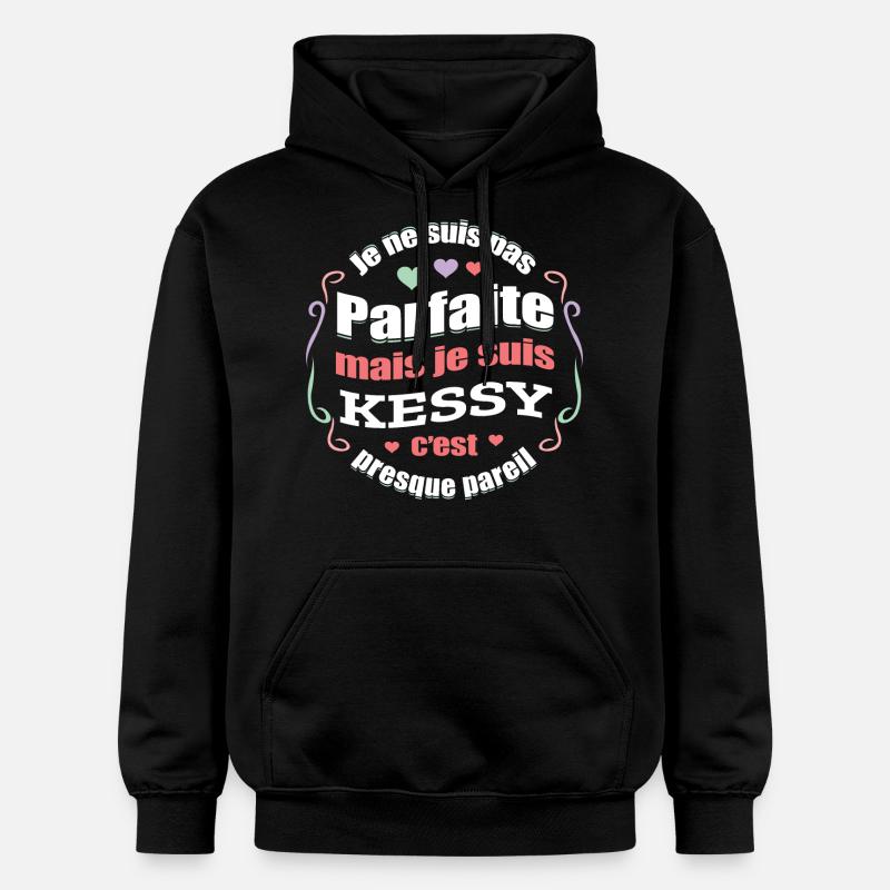 KESSY PARFAITE - PRENOM KESSY - Sweat à capuche Softstyle® Gildan Unisexe - noir