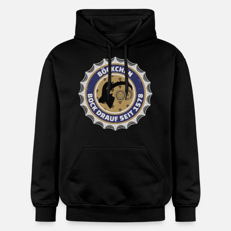 TAPIS DE BIÈRE BOCK DRAUF - Sweat à capuche Softstyle® Gildan Unisexe - noir