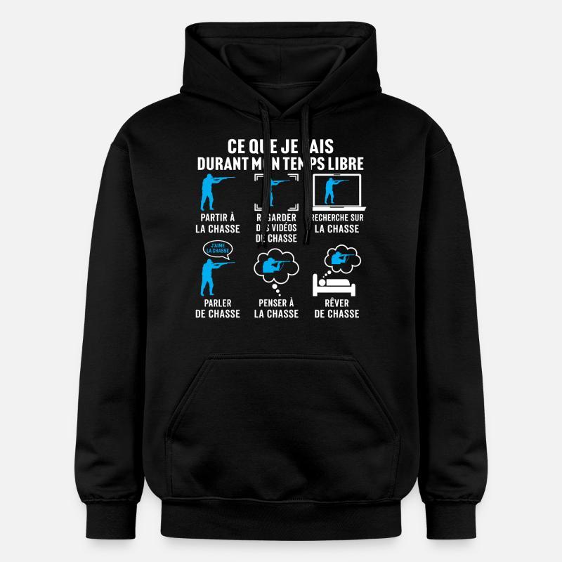 Partir à la chasse - Sweat à capuche Softstyle® Gildan Unisexe - noir