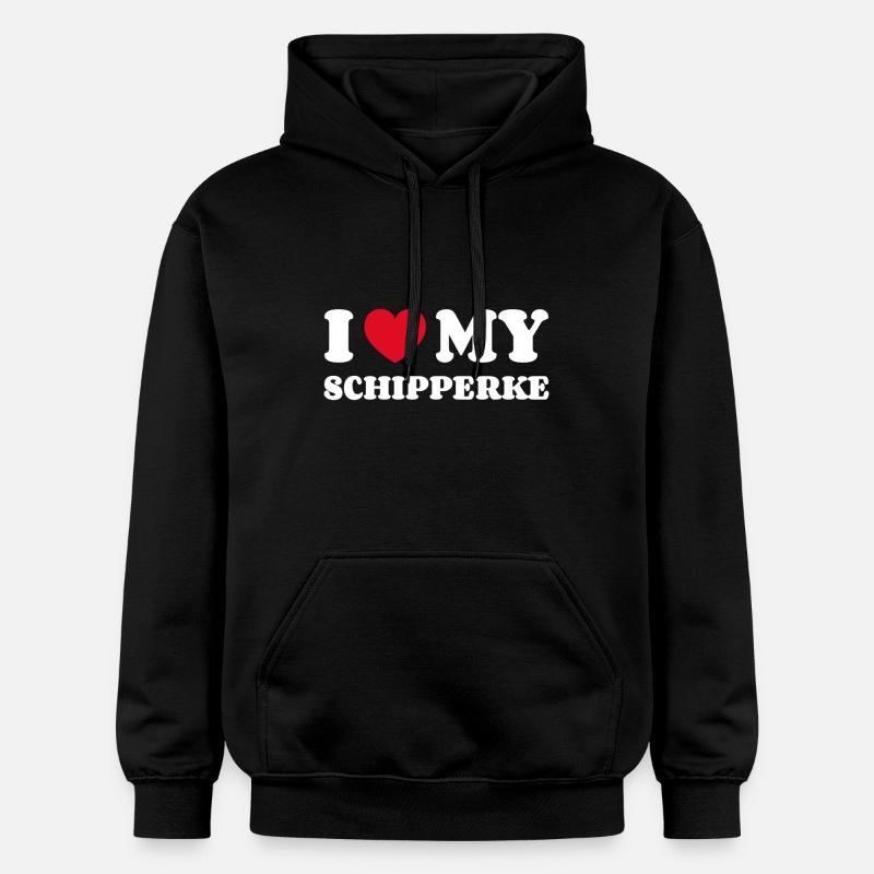 J’aime mon Schipperke - Sweat à capuche Softstyle® Gildan Unisexe - noir