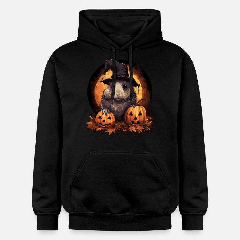 Cochon d’Inde d’Halloween - Sweat à capuche Softstyle® Gildan Unisexe - noir