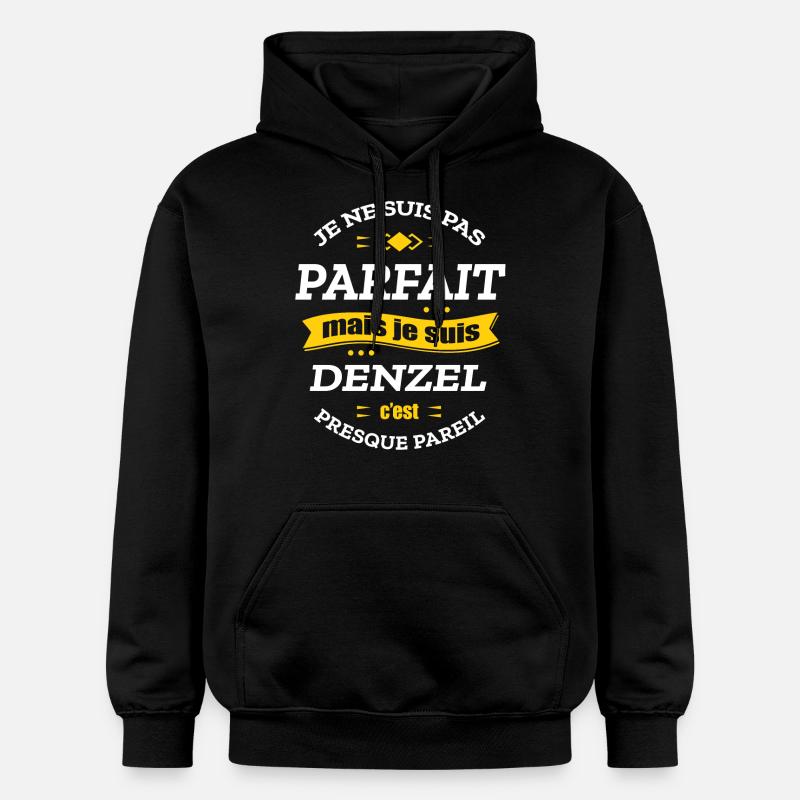 DENZEL PARFAIT - PRENOM DENZEL - Sweat à capuche Softstyle® Gildan Unisexe - noir