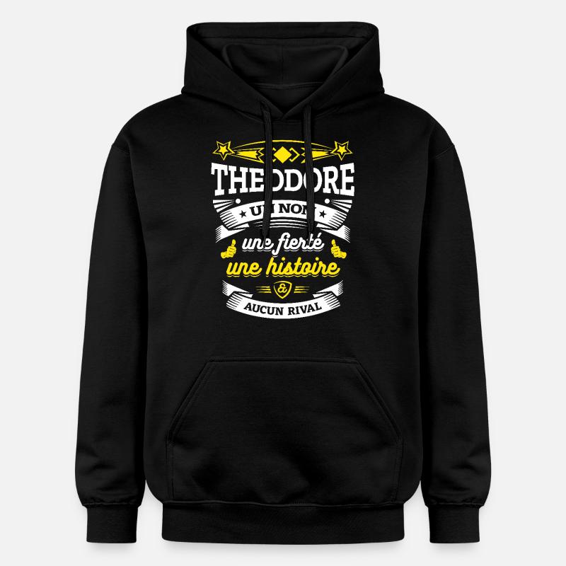 THEODORE UN NOM UNE FIERTÉ AUCUN RIVAL - Sweat à capuche Softstyle® Gildan Unisexe - noir