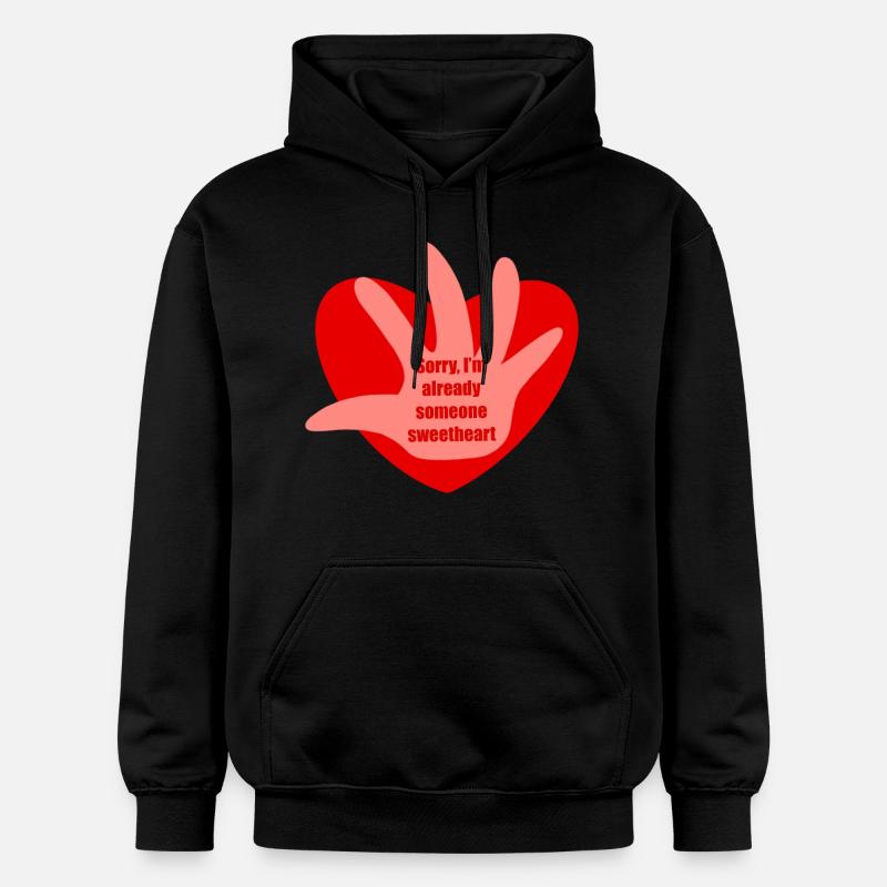 Message st valentin - Sweat à capuche Softstyle® Gildan Unisexe - noir