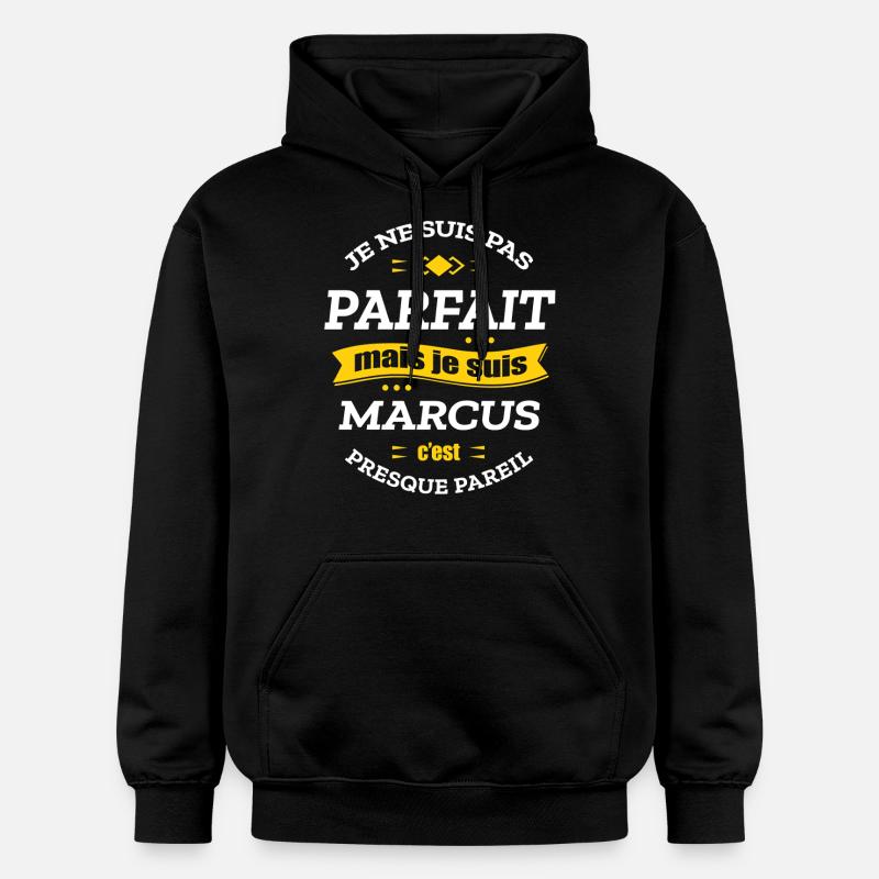 MARCUS PARFAIT - PRENOM MARCUS - Sweat à capuche Softstyle® Gildan Unisexe - noir