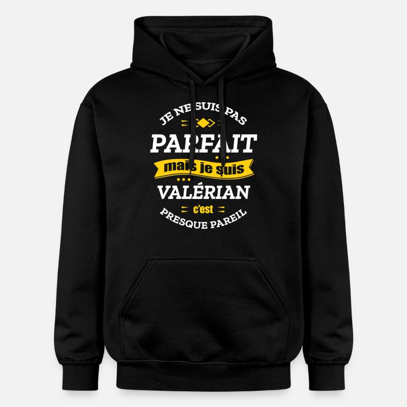 VALÉRIAN PARFAIT - PRENOM VALÉRIAN - Sweat à capuche Softstyle® Gildan Unisexe - noir