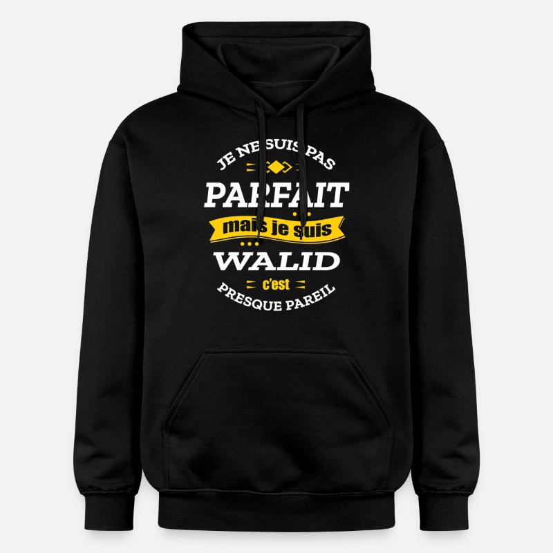 WALID PARFAIT - PRENOM WALID - Sweat à capuche Softstyle® Gildan Unisexe - noir