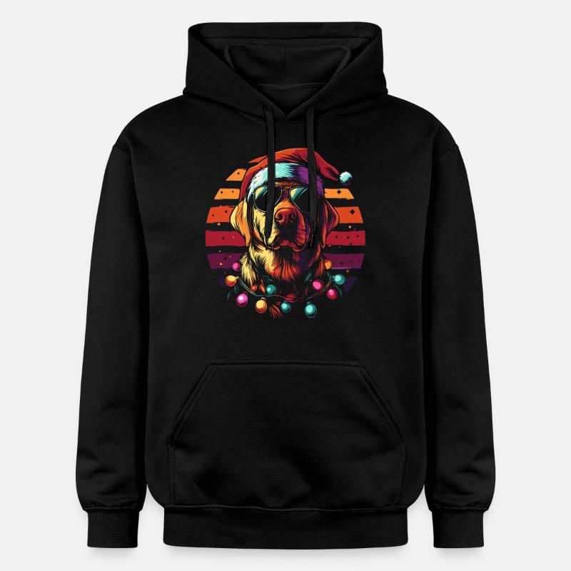Noël au Labrador - Sweat à capuche Softstyle® Gildan Unisexe - noir