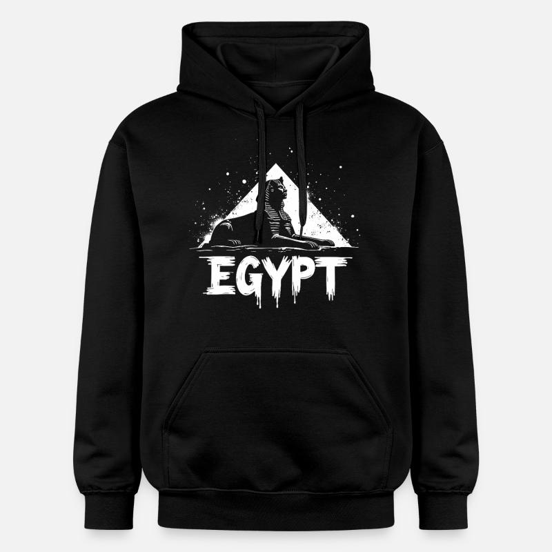 Pyramide du Sphinx d’Égypte - Sweat à capuche Softstyle® Gildan Unisexe - noir