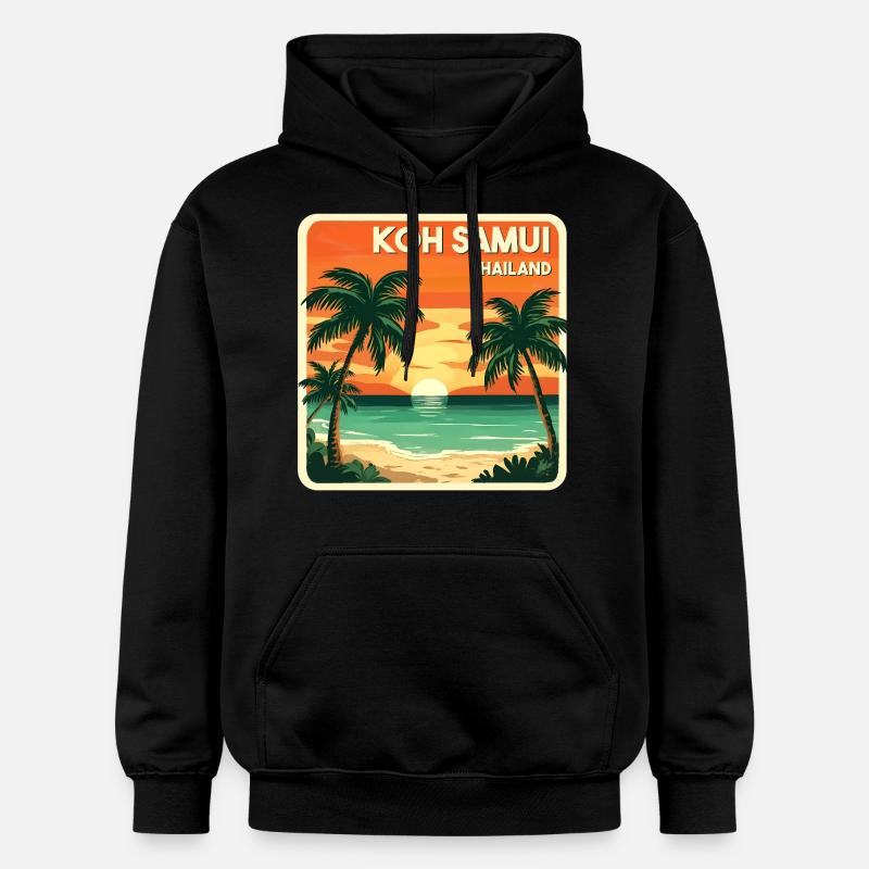 Koh Samui, Thaïlande - Sweat à capuche Softstyle® Gildan Unisexe - noir