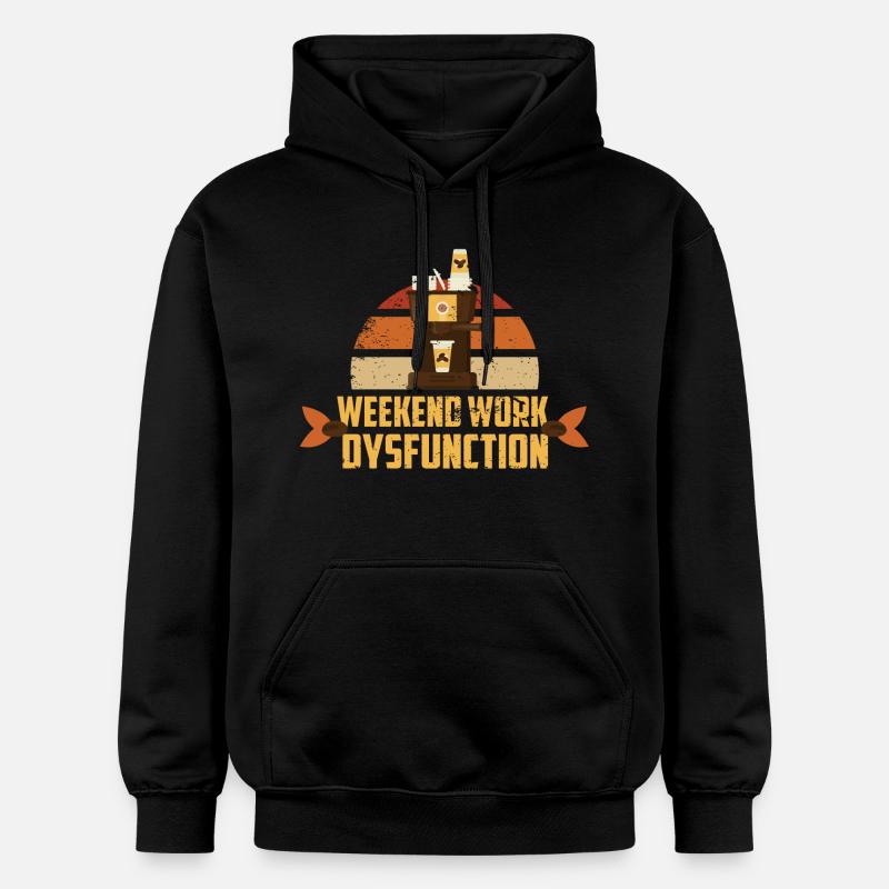 Weekend work ! Dysfunction - Gildan Unisex Softstyle® Midweight Hoodie - black