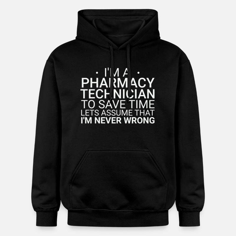 Pharmacy technician Never Wrong - Gildan Unisex Softstyle® Midweight Hoodie - Schwarz