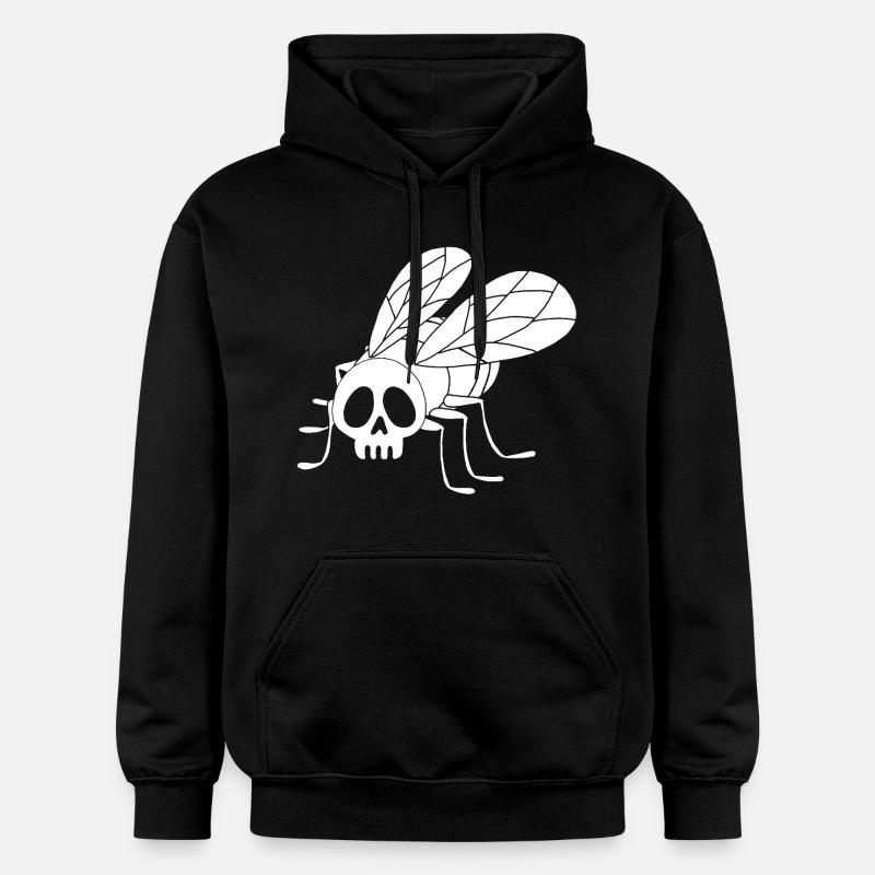 Crâne de mouche (blanc) - Sweat à capuche Softstyle® Gildan Unisexe - noir