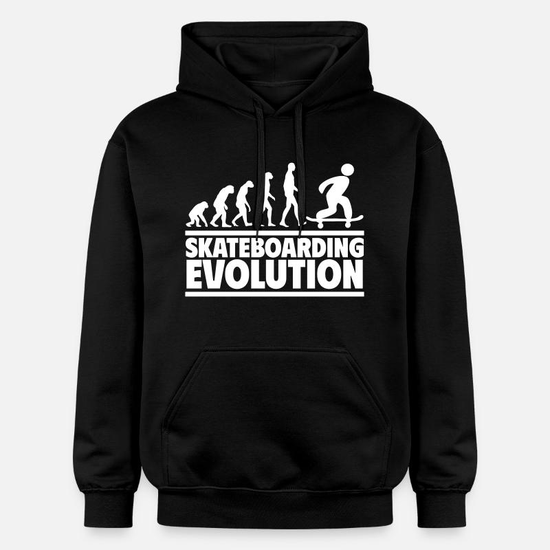 Évolution du skateboard - Sweat à capuche Softstyle® Gildan Unisexe - noir