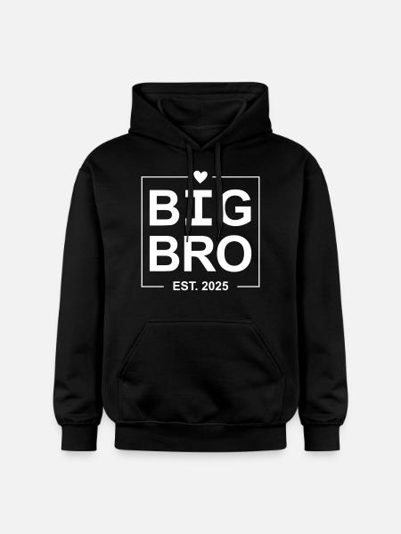 Big Bro Est 2025 - Gildan Unisex Softstyle® Midweight Hoodie - Schwarz